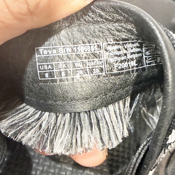 Free‎ People x Teva Black Fringe Ceres Flatform Sandals Womens Size 8 - Picture 6 of 7